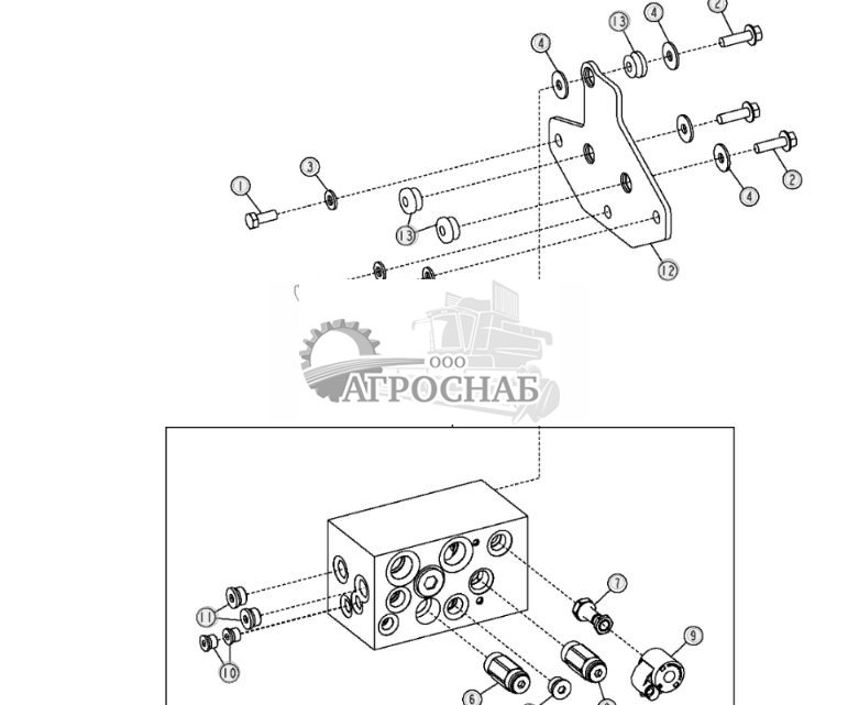 Main Hydraulic Manifold Valve, Without Secondary Steering, Standard Controls - ST3633 595.jpg